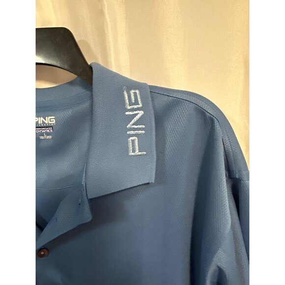 Ping Collection Mens Polo Shirt Performance Dynamics L Blue - Picture 3 of 6